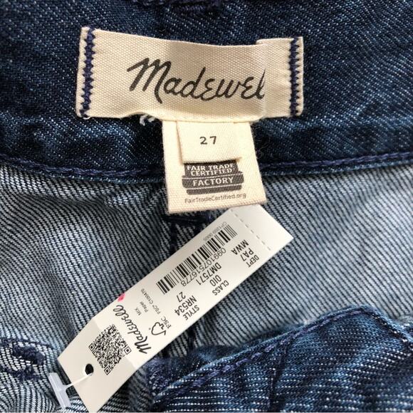 Madewell Belted Wide-Leg Cargo jeans in Marlberry Wash Denim Women’s Size 27 NWT - Picture 7 of 14